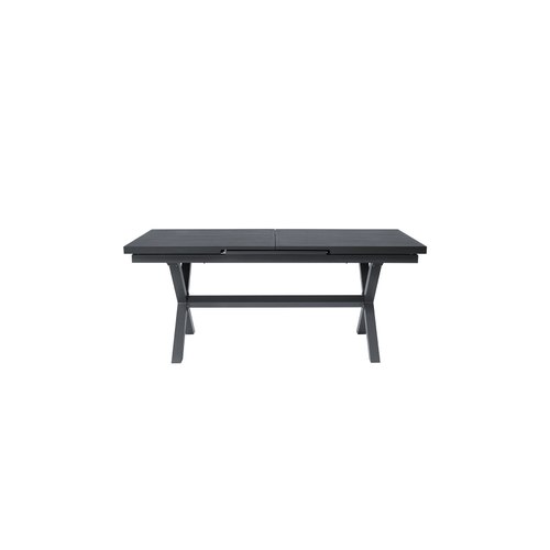 Dark Grey Tuba Outdoor Aluminium Patio Dining Extension Table 180-240 X 100cm