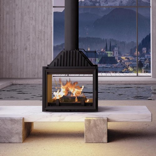ADF Linea 100 Duo B L Double Sided Freestanding Heater with Open