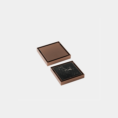Brushed Copper Versa Square Tiled Shower Waste & Full Undermount Kit