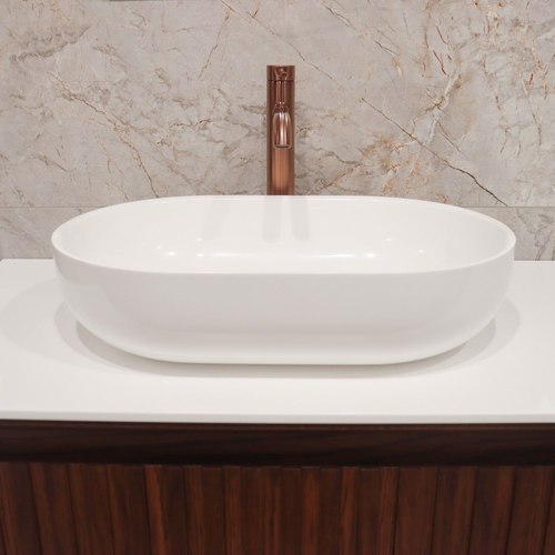 Matte White Code Oval 530 Villastone Basin Range