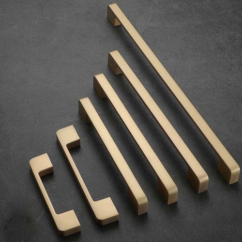 Brass Melbourne D-Shape Kitchen Handles