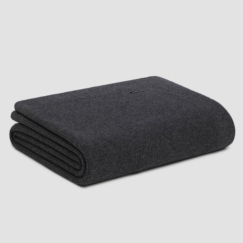 Grey Chain Rib Angora & Merino Wool Blankets
