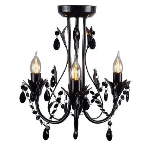 Black Harmony | Leaf Chandelier - Black