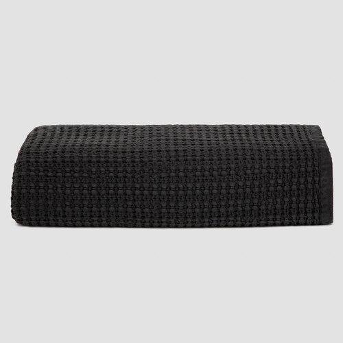 Charcoal Cotton Waffle Blankets