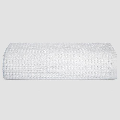 White Cotton Waffle Blankets