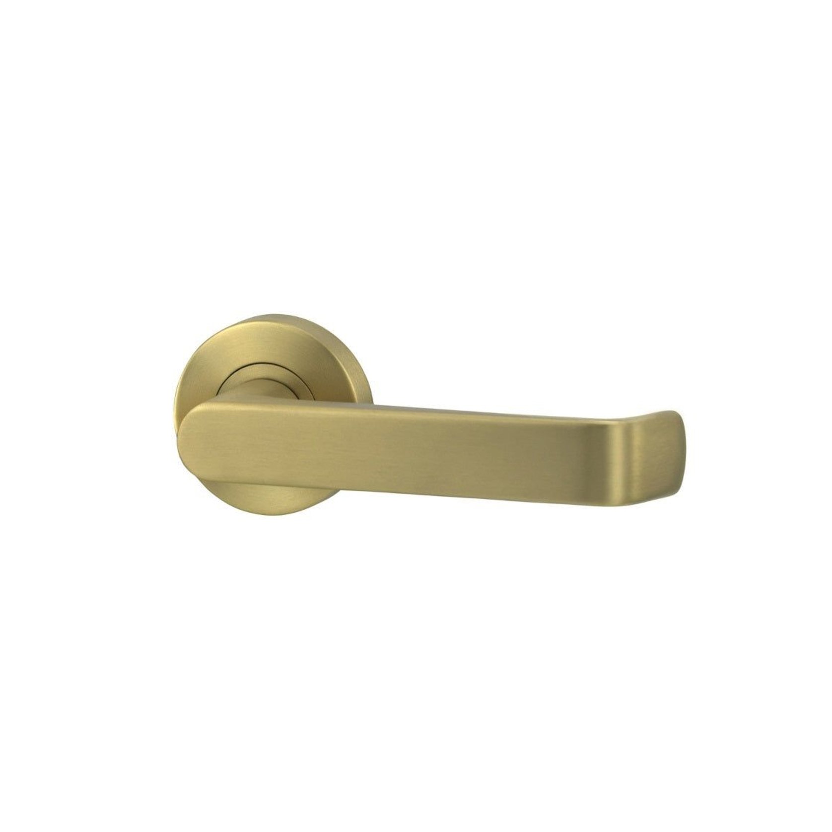 Lockwood Lever V1 Passage Set With Latch - Satin Brass PVD | ArchiPro AU