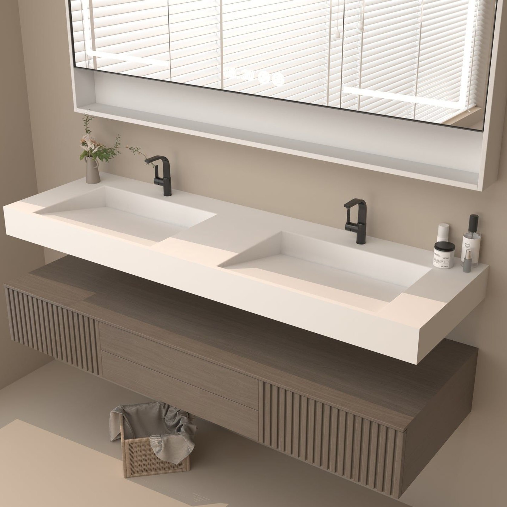 Con Rete Ramp Basin The Ramp Basin - Ramp C100-b 1500mm Double | ArchiPro AU