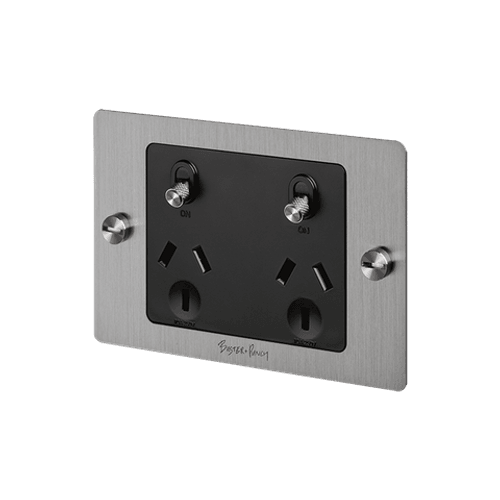 Steel Buster+Punch 2 Socket Outlet