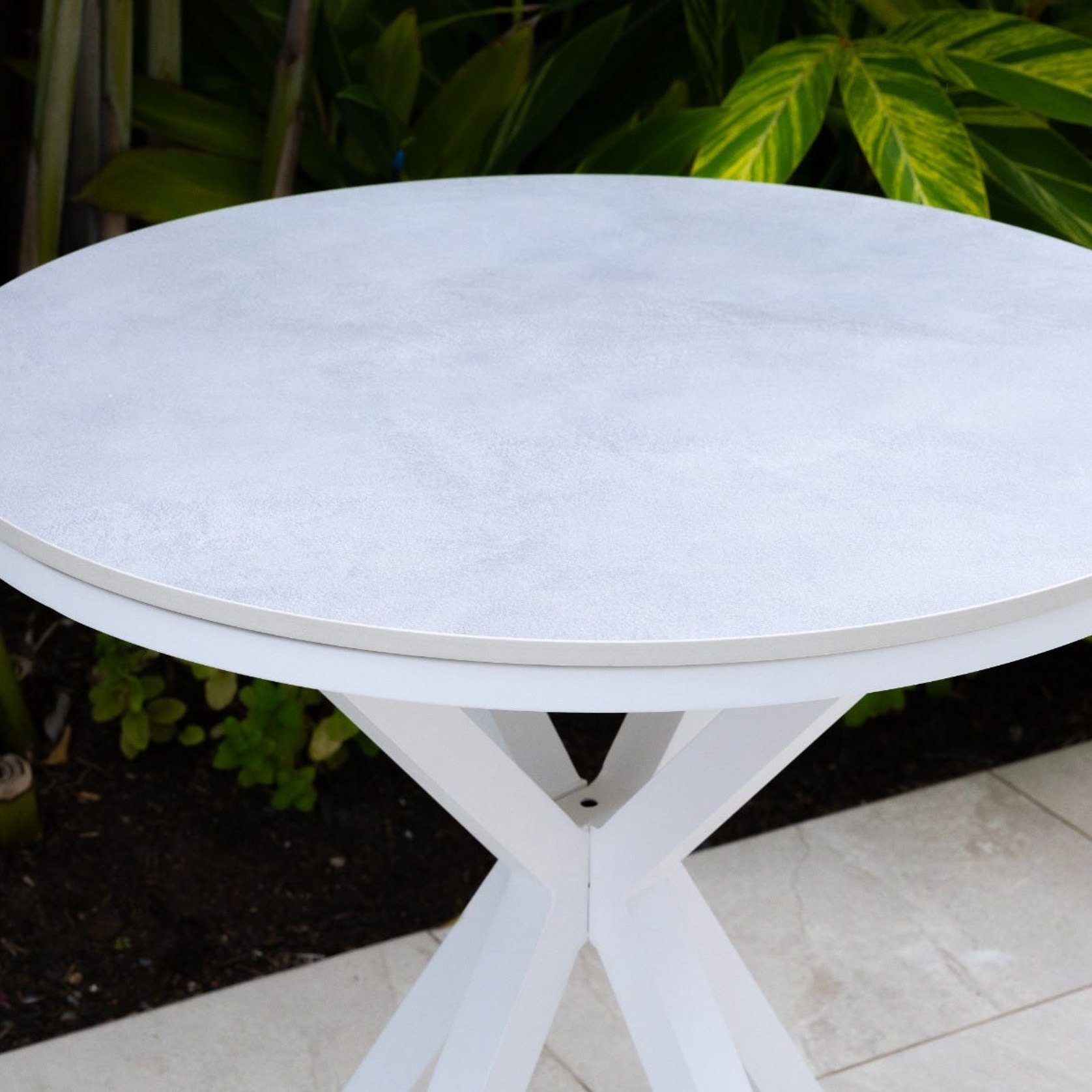 Adele Outdoor Ceramic Table 72cm Round ArchiPro AU