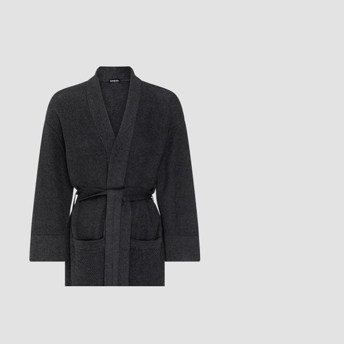 Charcoal Bamboo Knitted Bathrobes