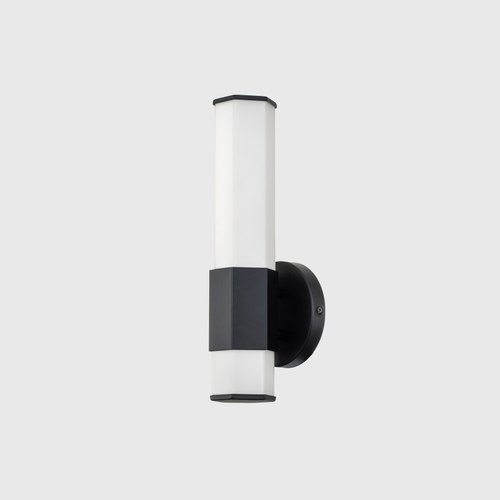 Matte Black Facet Wall Light