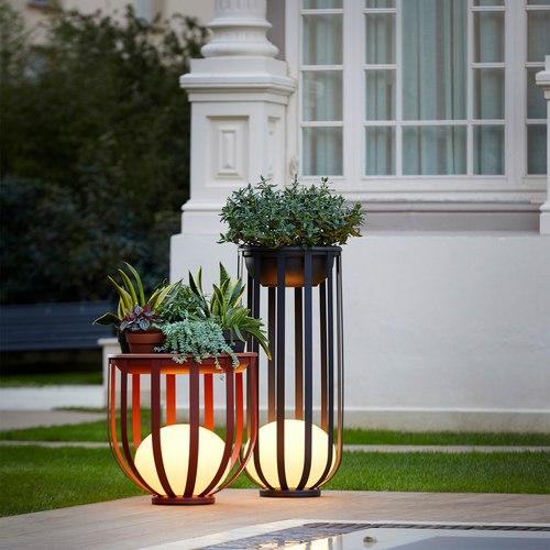 Oxide Red Bols Tall Outdoor Floor Lamp
