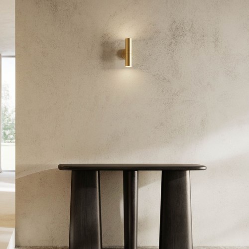 Natural Brass Girasoli Double Wall Light