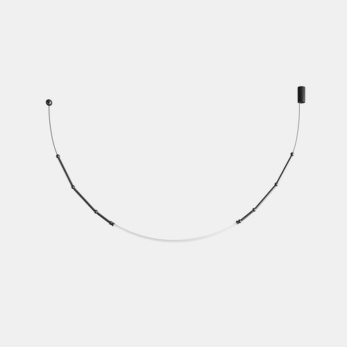 Matte Black Leda Curve Pendant Light