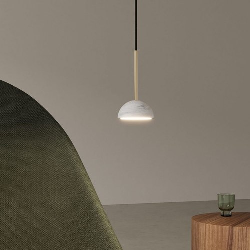 Matte Brass/White Dussa Pendant Light