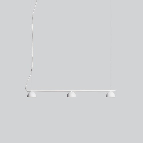 Matte White Blush Rail 3lt Pendant Light