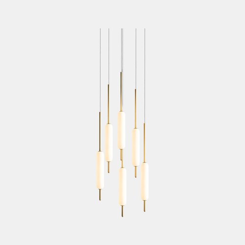 Brass Typha Pendant Light