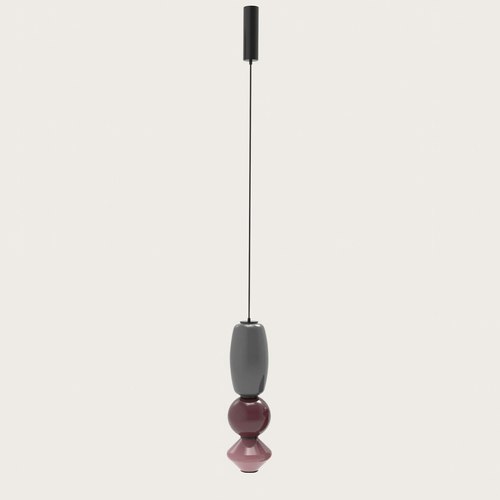 Grey/Mineral Red/Pale Pink Papi Pendant Light