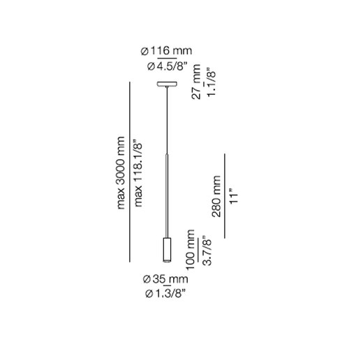 White/White Volta Pendant Light