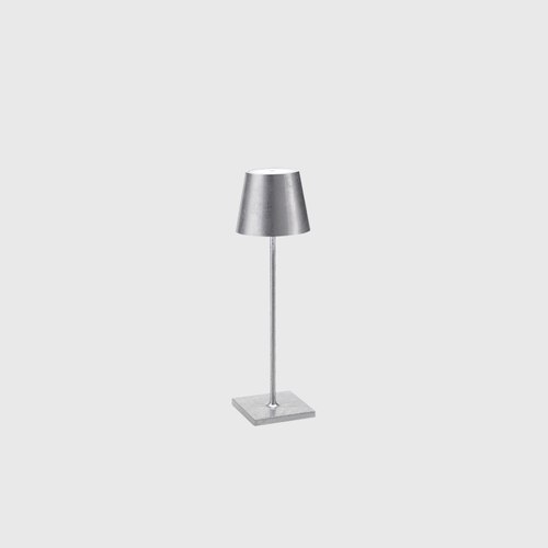 Silver Leaf Poldina Metallic Table Lamp