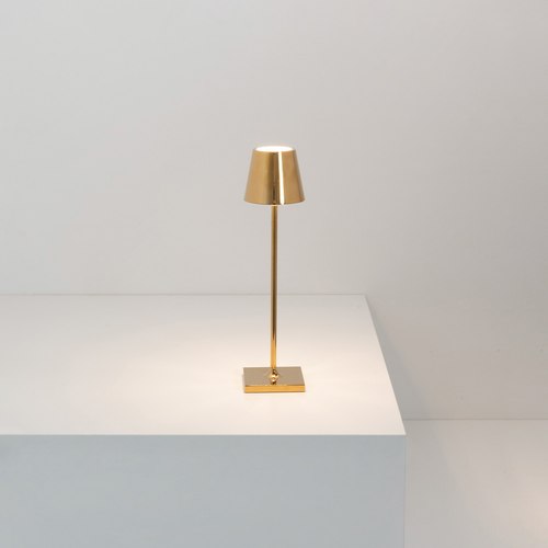 Glossy Gold Poldina Micro Metallic Table Lamp