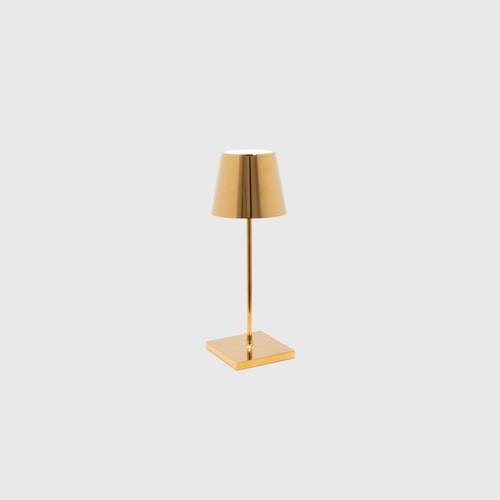 Glossy Gold Poldina Mini Metallic Table Lamp
