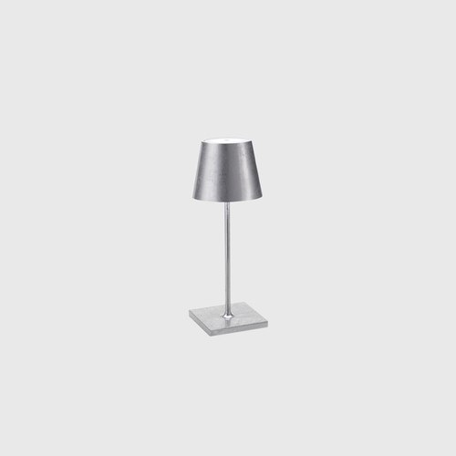 Silver Leaf Poldina Mini Metallic Table Lamp