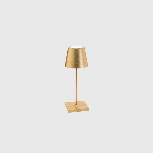 Gold Leaf Poldina Mini Metallic Table Lamp