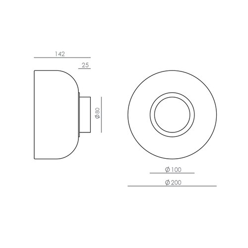 Matte Black Ipon Wall Light
