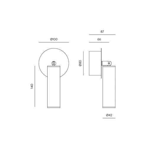 Orange Tura Wall Light