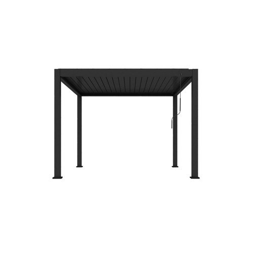 Black Baltic Manual Freestanding Louvre Roof Aluminium Pergola