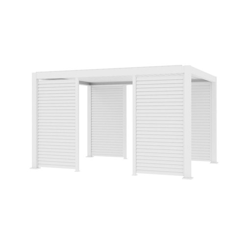 White Atlantic & Caribbean Freestanding Pergola Shutter Wall