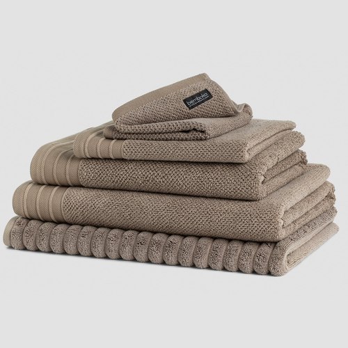 Mocha Jacquard Bath Towels