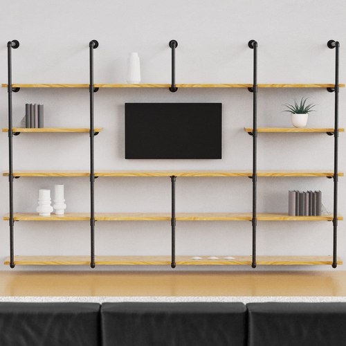 Black Lounge Shelving Display