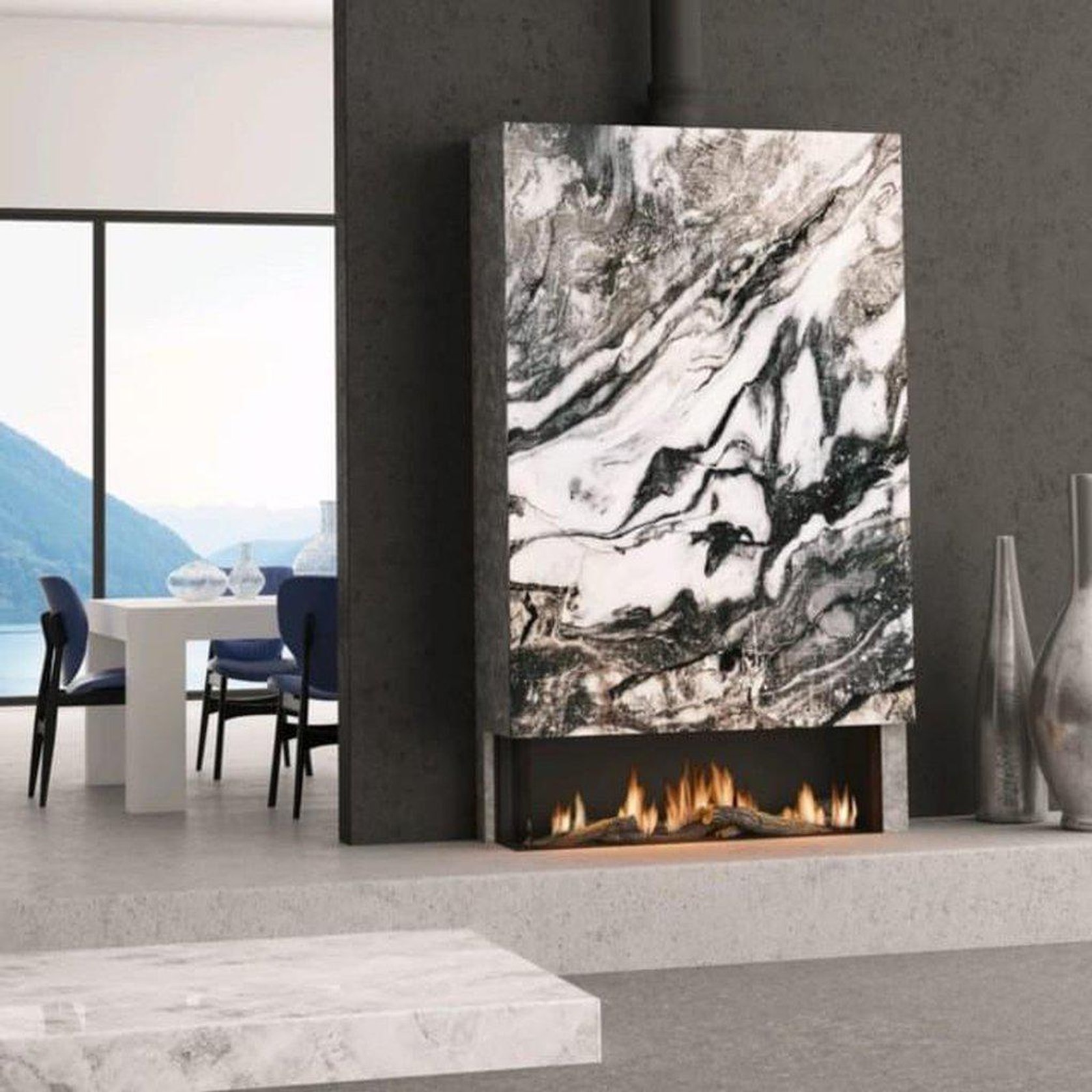 Aerion Vue 1410 Left Corner Glass Gas Fireplace ArchiPro AU