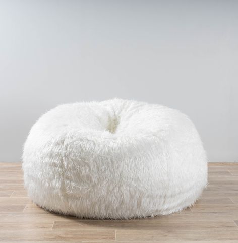 Fur Bean Bag | White Polo | Ivory & Deene | ArchiPro AU