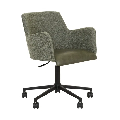 Moss Tweed/Matt Black Lennox Office Chair