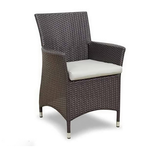 Roman Outdoor Turkish Wicker Dining Chair with Arms | ArchiPro AU