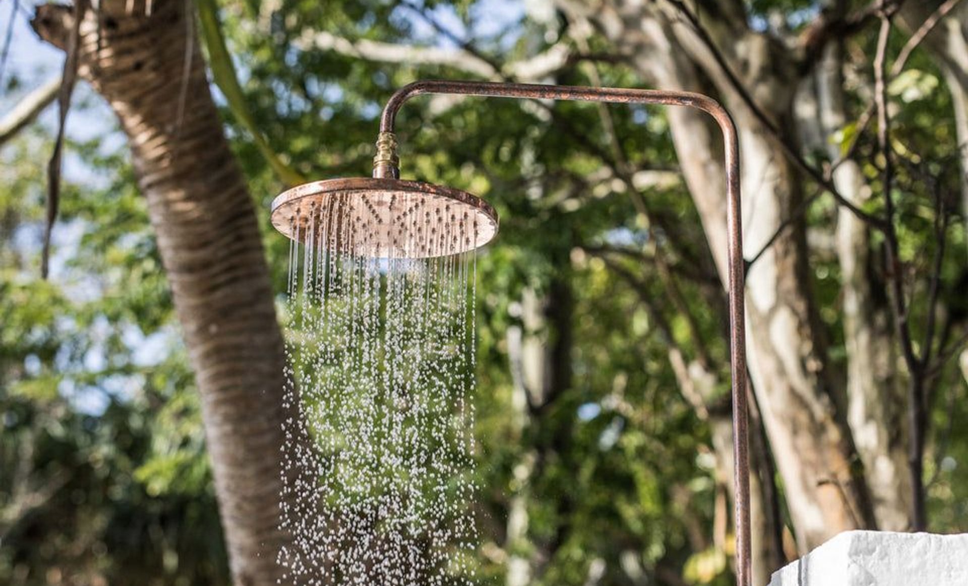 Cottesloe Outdoor Shower with Foot Tap | Cold | Copper