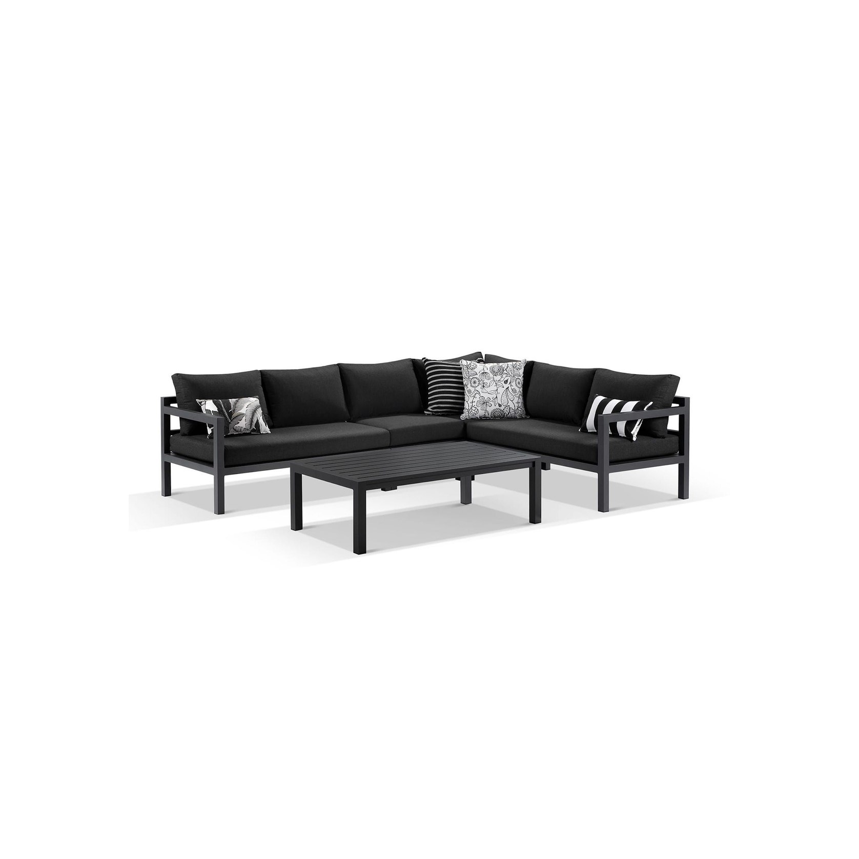 Oasis Outdoor Corner Sofa Charcoal ArchiPro AU
