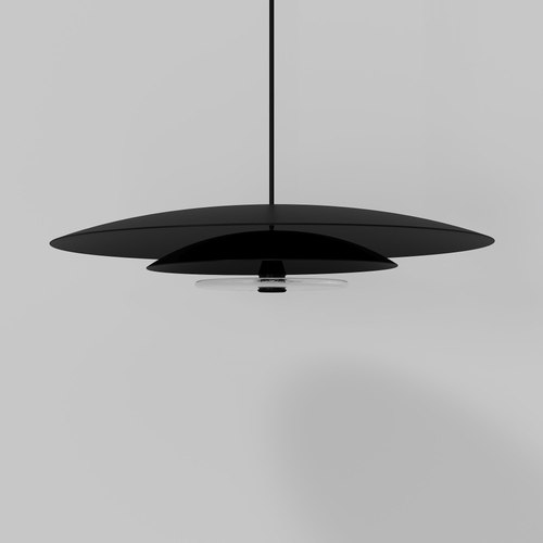 Matte Black Powdercoat Coral Duo Dome Pendant Light