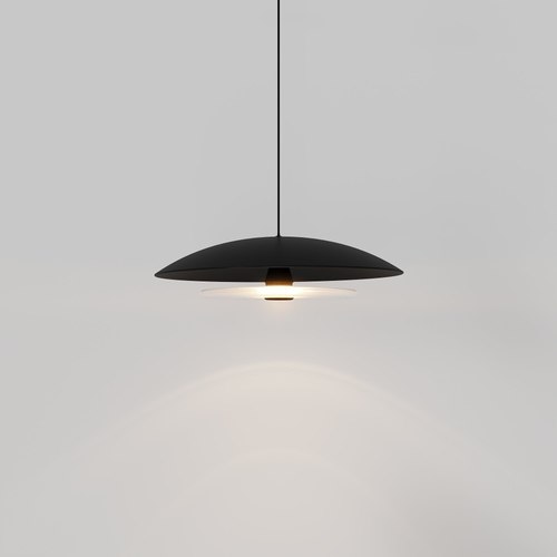 Matte Black Powdercoat Coral Dome Pendant Light