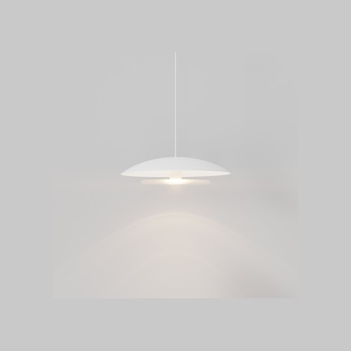 Matte White Powdercoat Coral Dome Pendant Light
