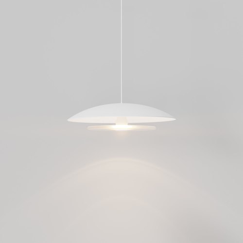 Matte White Powdercoat Coral Dome Pendant Light
