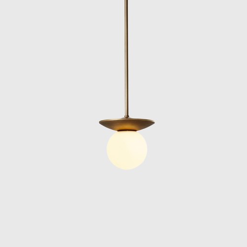 Cast Antique Brass Orbit Brass Pendant Light