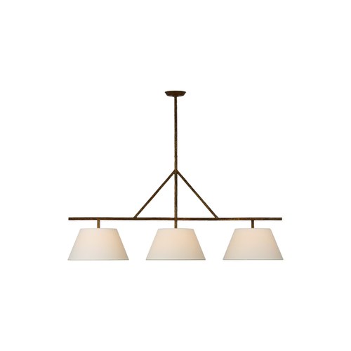 Gilded Iron Visual Comfort Suzanne Kasler Collette Large Linear Pendant