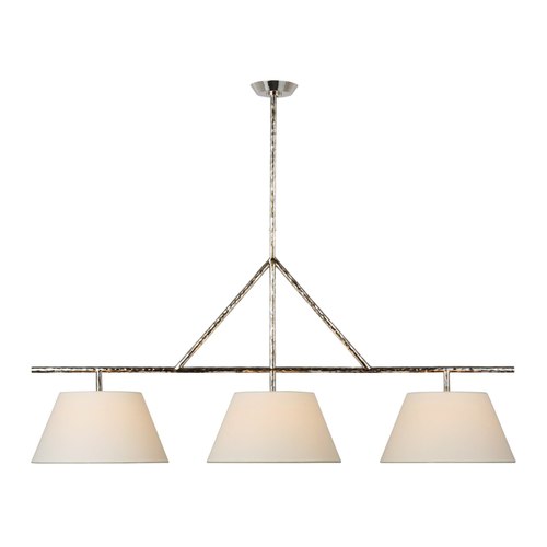 Polished Nickel Visual Comfort Suzanne Kasler Collette Large Linear Pendant