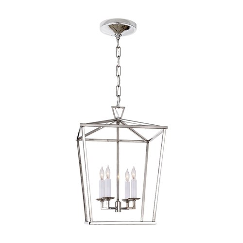 Polished Nickel Visual Comfort E. F. Chapman Darlana Small Lantern