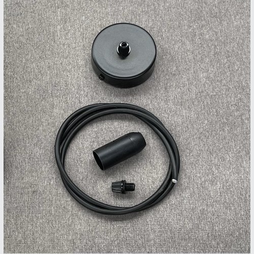 Black E14 Suspension Set - iO Flute & ø140mm Long Pendants