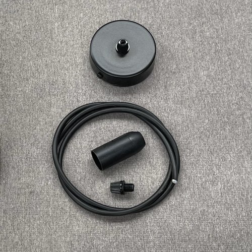 Black E14 Suspension Set - iO Flute & ø140mm Long Pendants